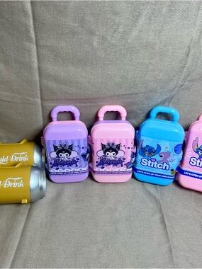 Disney Stitch and Character Mini Carry Cases in Blue, Pink, Purple